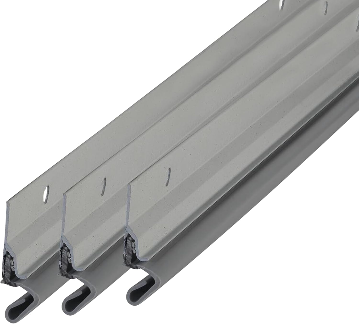 M-D Building Products 52049 Silver Aluminum and Premium Rubber Heavy-Duty Screw-on Top and Sides Door Seal Kit