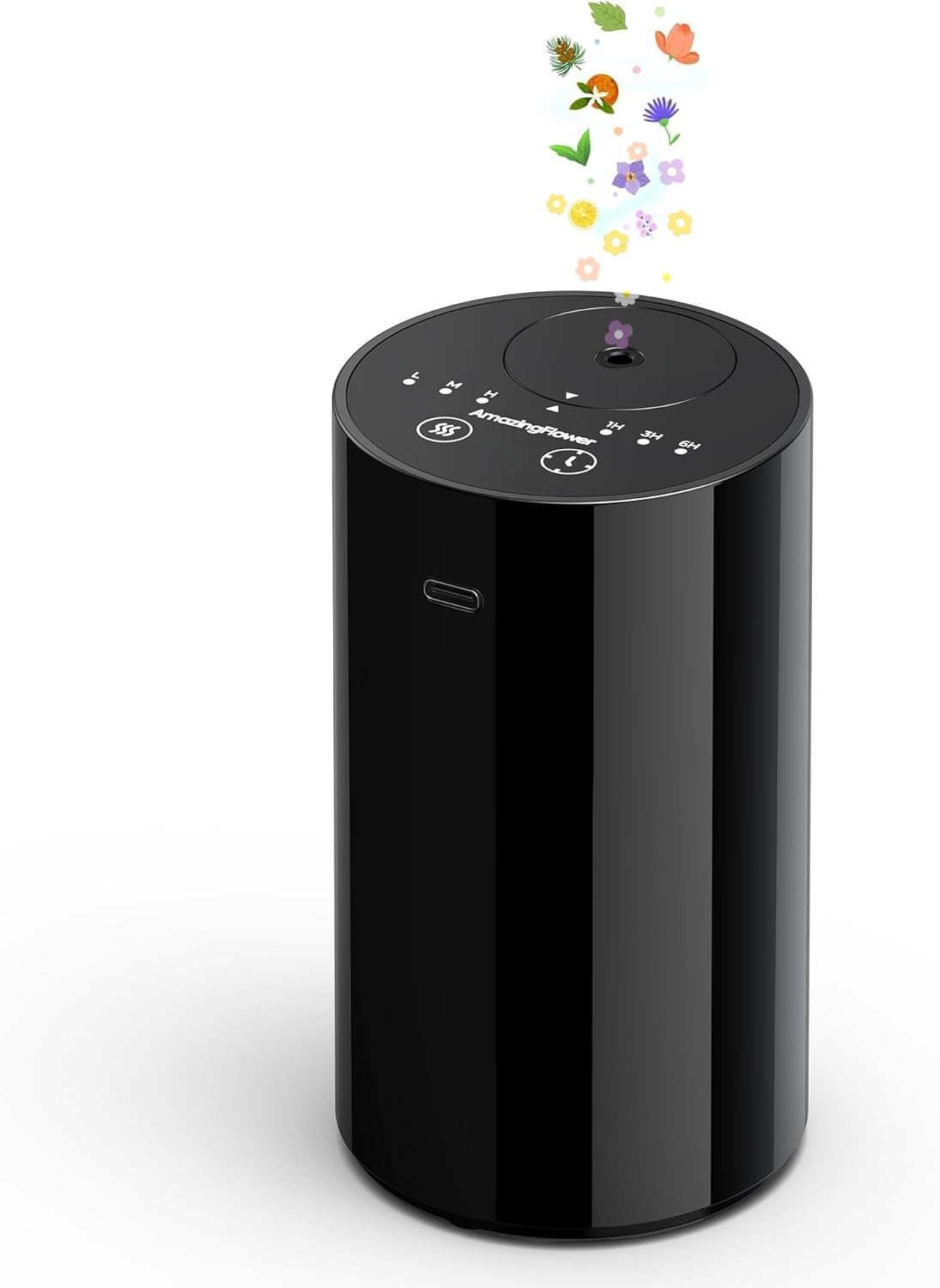 Waterless Essential Oil Diffuser, Portable Aromatherapy Diffuser with 20mL Capacity, Battery Operated Mini Scent Diffuser,3 Mist Levels & Timers, Leak-Free, for Home, Car, Office (Black)