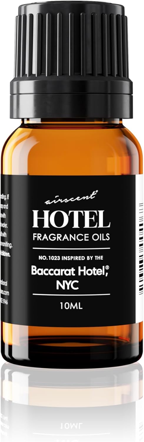 AirScent Hotel Diffuser Oil Inspired by The Baccarat Hotel Scent – Love Affair Fragrance Oil No. 1023 for Ultrasonic and Waterless Diffusers and Crafting – 10 mL, 0.34 fl oz Glass Bottle with Dropper