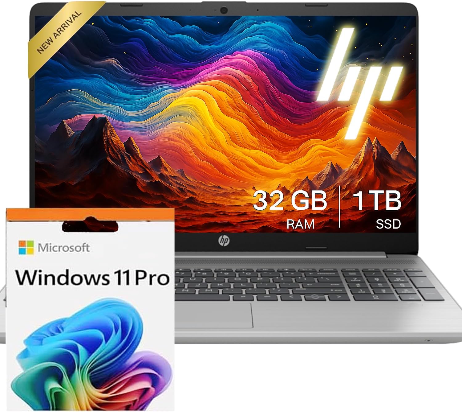 HP 255 G10 Laptop for Home or Work, 32GB RAM, 1TB SSD, 15.6″ Full HD, Ryzen 3 7330U (Beat Intel i5-1135G7), HDMI, USB-C, Windows 11 Pro, Business and Fun Ready
