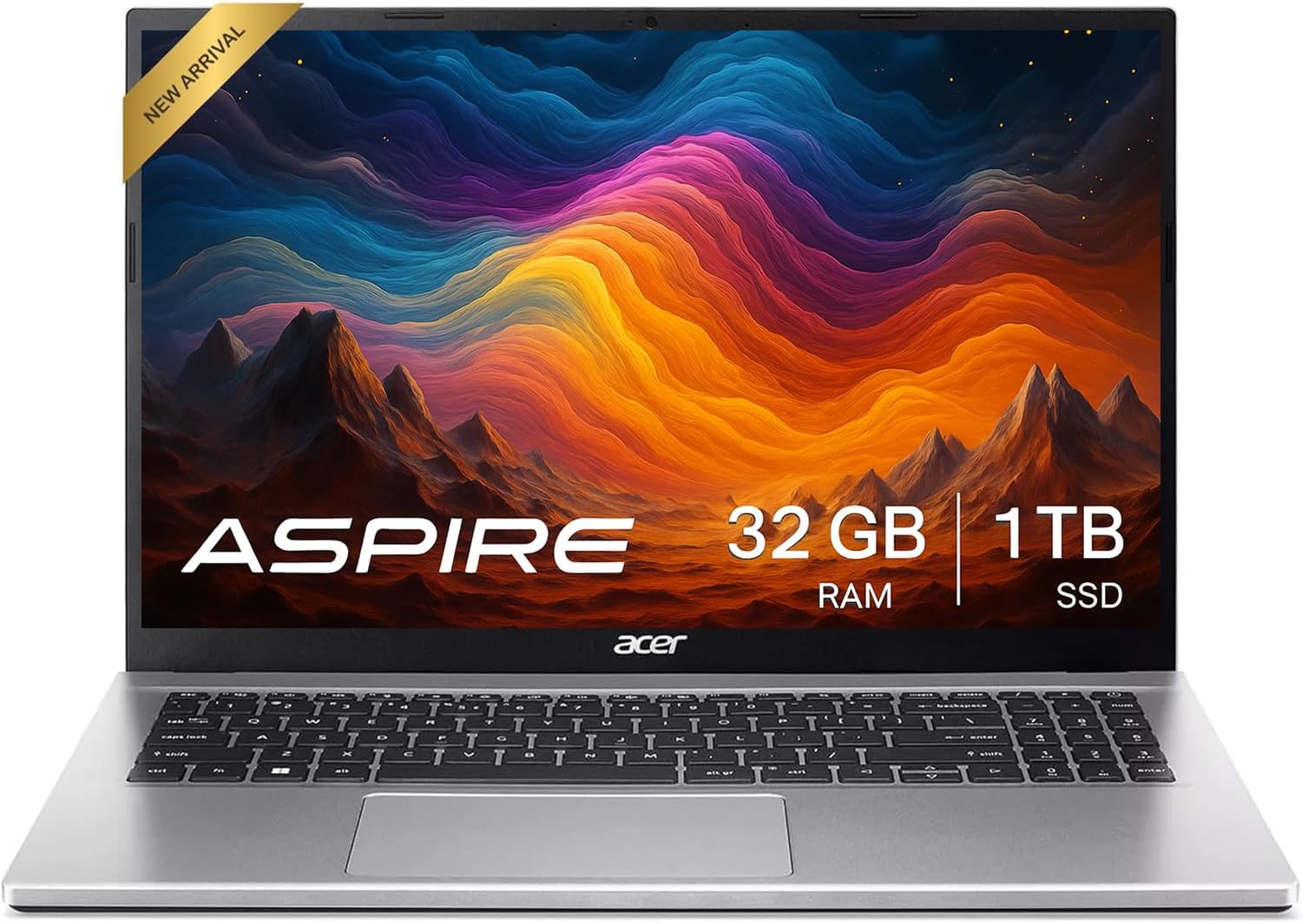 acer Aspire 3 Premium Laptop Computer Featuring Backlit Keyboard | AMD Ryzen 5 7430U CPU | 32GB RAM | 1TB SSD | 15.6″ FHD Display | Fast Wi-Fi 6 | Webcam | Copilot AI Chat | Windows 11 Pro