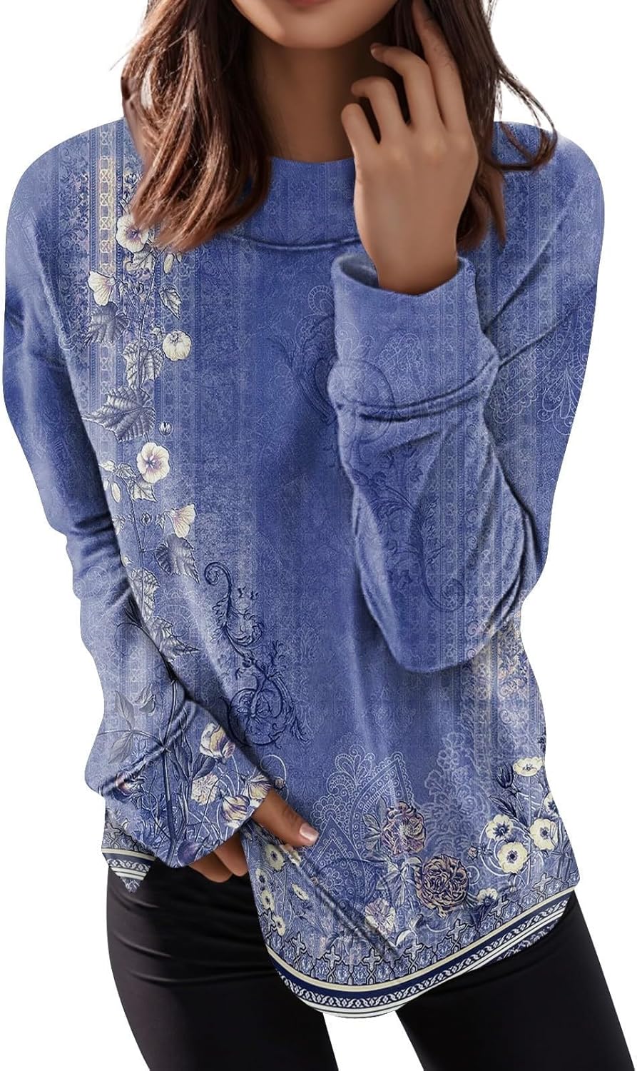 Womens Sweatshirt Crew Neck Star Graphic Pullover Tops 2024 Fall Casual Long sleeve Oversized Sweatshirt