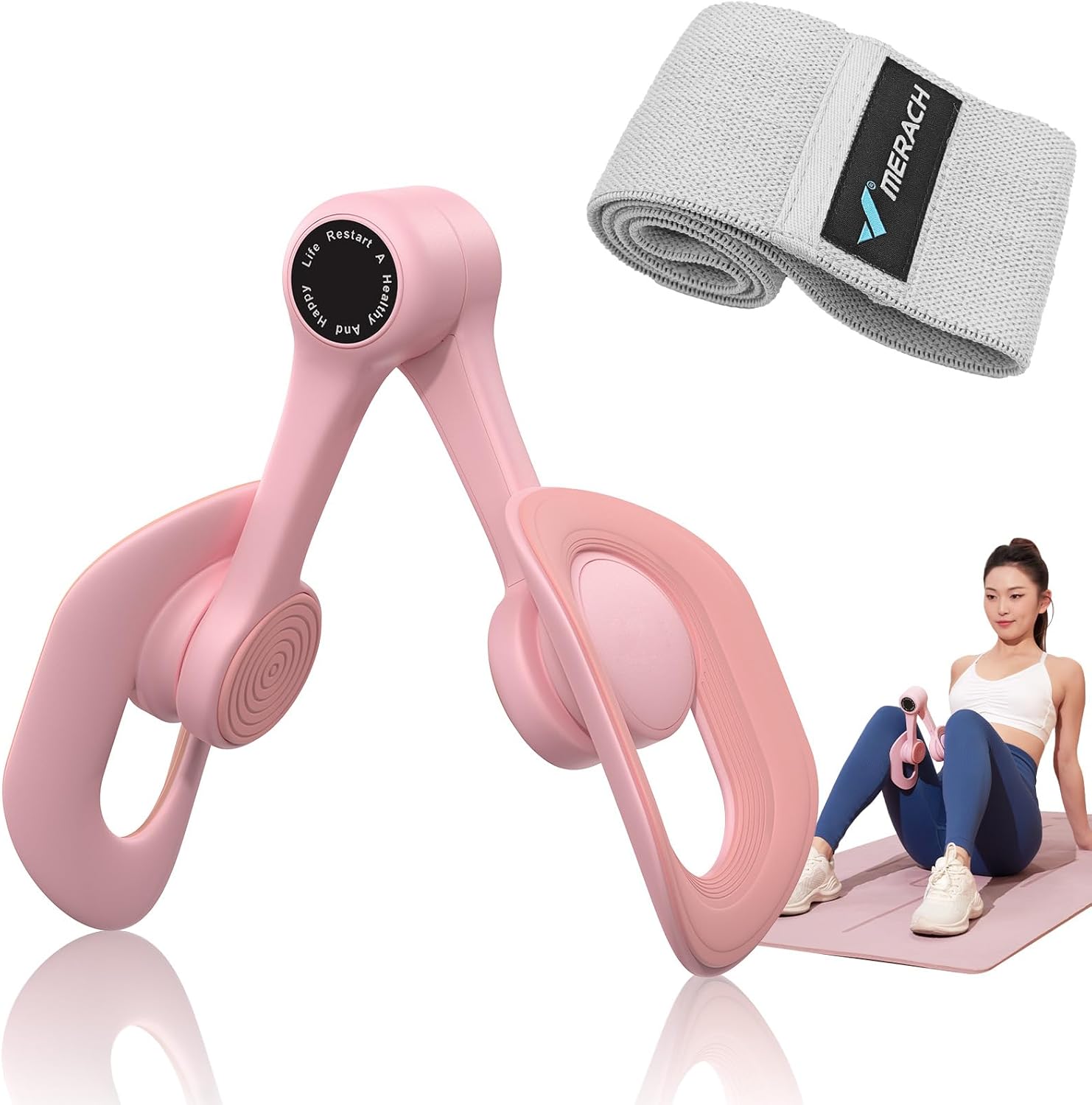 MERACH Thigh Trainer, Pelvic Floor Muscle Trainer, Inner Thigh Exercise Workout Equipment for Home, Pelvic Floor Strengthening Women