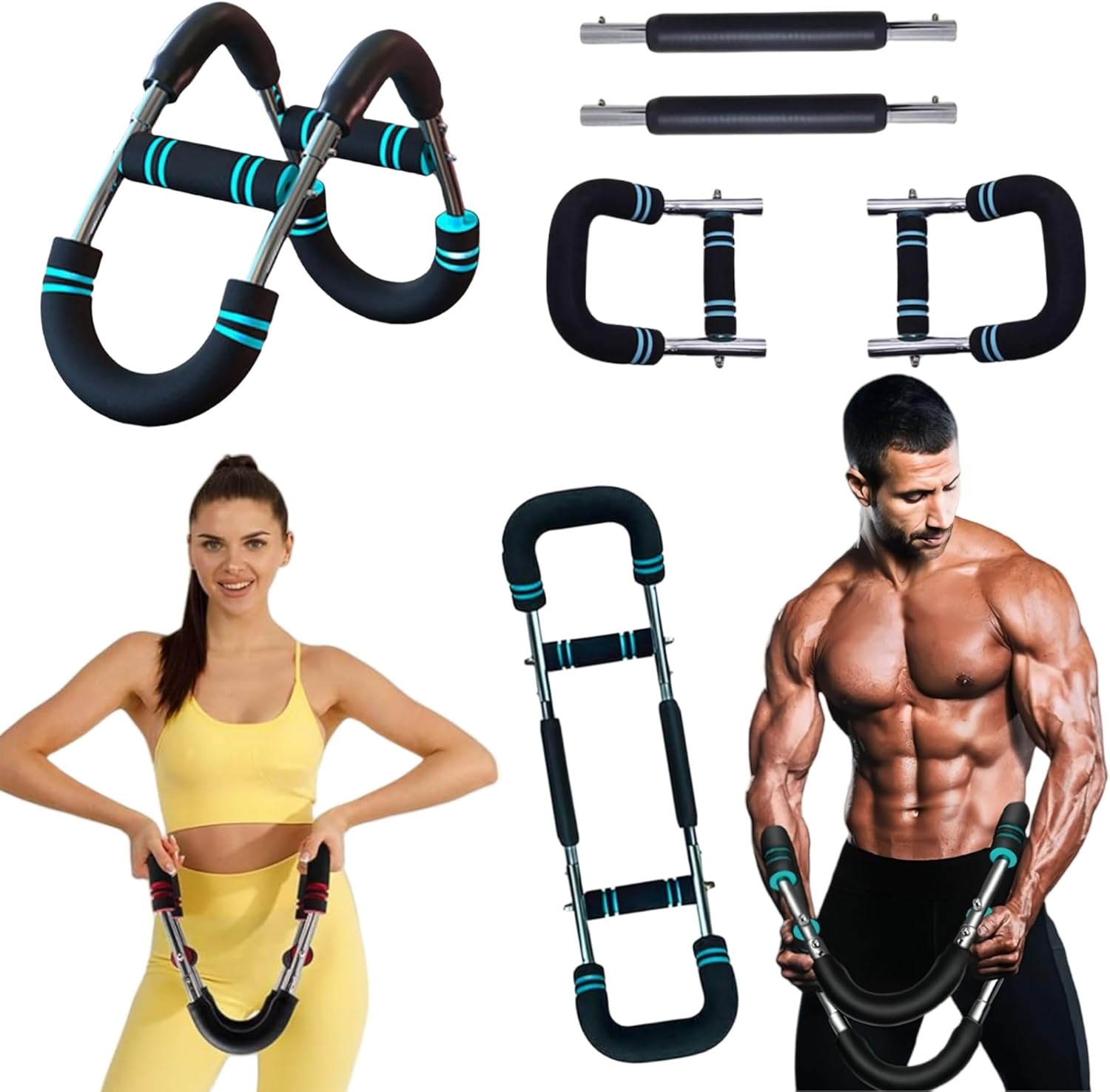 Twister Arm Trainer, 40-100lb Adjustable Twister Arm Chest Workout Equipment for Men & Women, Adjustable Forearm Strengthener, Portable Spring Resistance for Home Fitness.