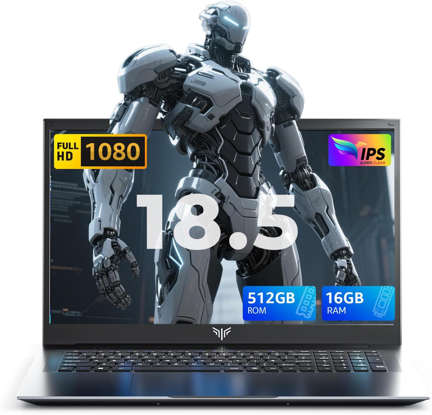 18.5″ Laptop Computer with 8000 mAh Battery, Intel Quad-Core Processor(Up to 3.6GHz ),16GB DDR4 RAM 512GB SSD,Full HD IPS Display,Type-C,Webcam,2025 Windows 11 Laptops for Work Business Office Student
