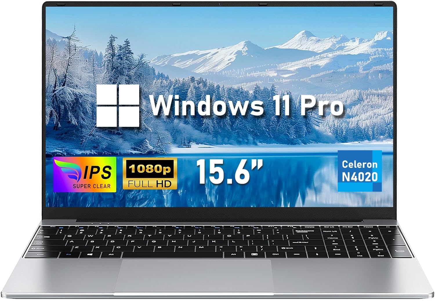 15.6” Laptop Computer, N4020 Processor Laptops with 8GB RAM, 256GB SSD,15.6 inch FHD 1920 * 1080 Display, WIFI5, BT5.0, Windows 11 Pro