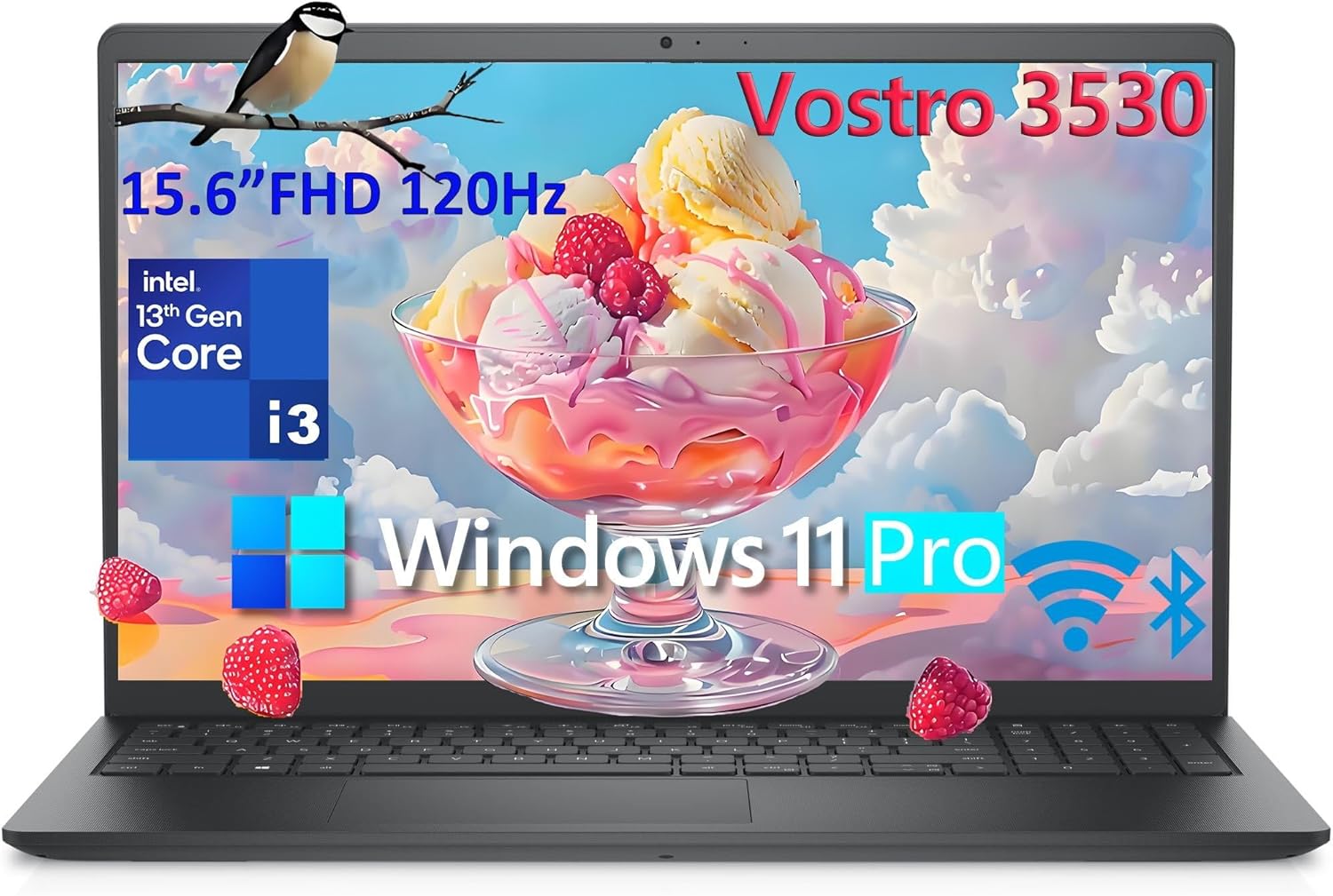 Dell 15 15.6″ Laptop Computer for Home and Business Student, 13th Gen Intel 5-Core CPU (Beat i5-1145G7), 32GB DDR4 RAM, 1TB PCIe SSD, Vostro 3530 120Hz FHD, WiFi, RJ45, Type-C, HDMI, Windows 11 Pro
