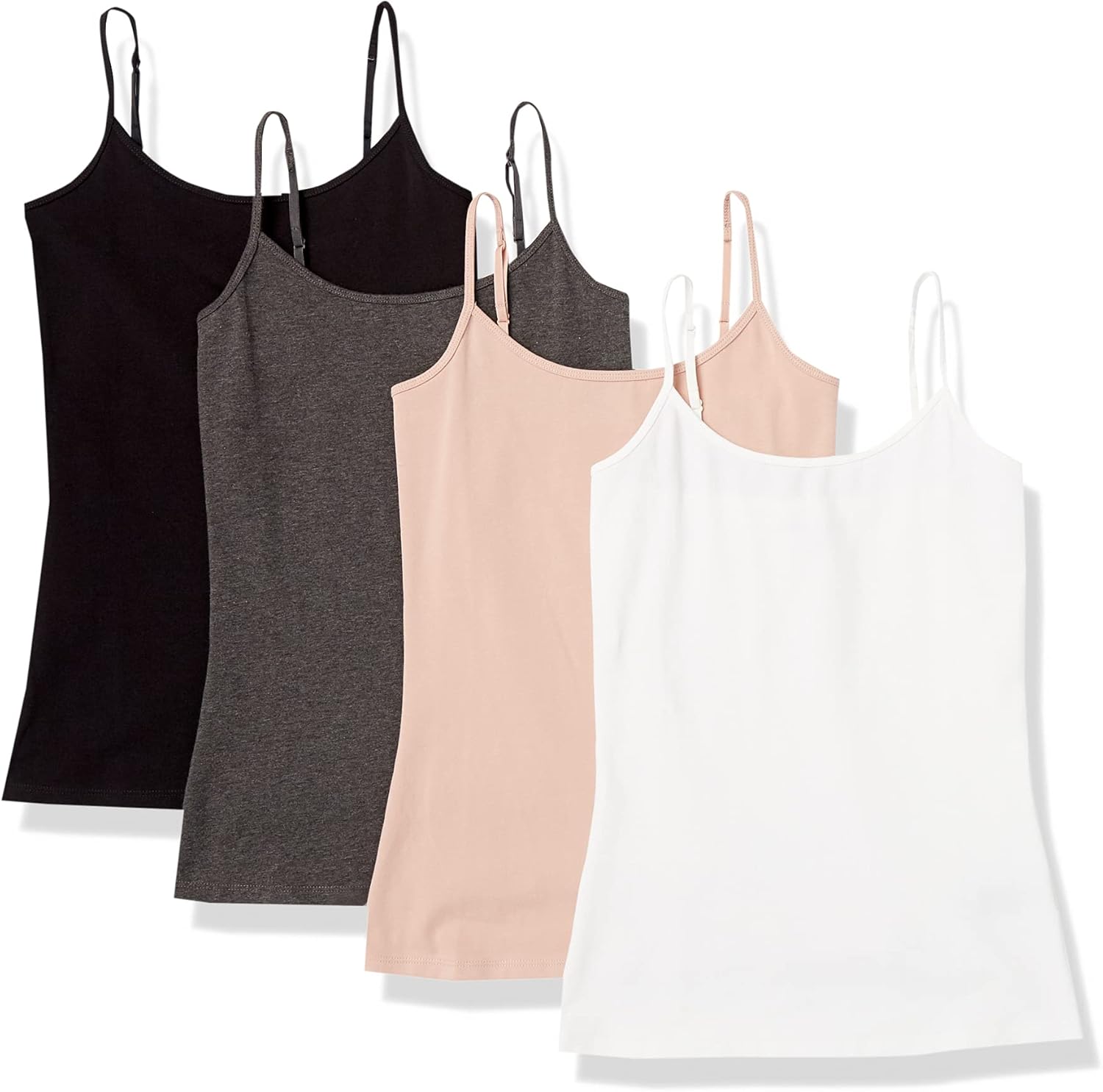 Amazon Essentials Women’s Slim-Fit Camisole, Pack of 4
