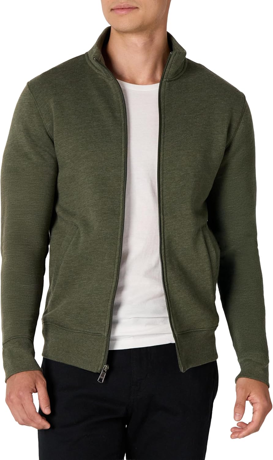 Amazon Essentials Men’s Sweatshirt, Mock Neck, Fleece Zip Up