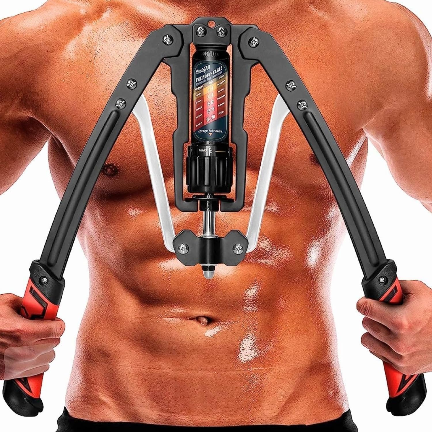 Yes4All Wrist and Forearm Blaster – Wrist Roller & Forearm Roller for Training, Workout – Wrist/Arm Blaster – Fit 1-inch Standard & 2-inch Olympic Weight Plates