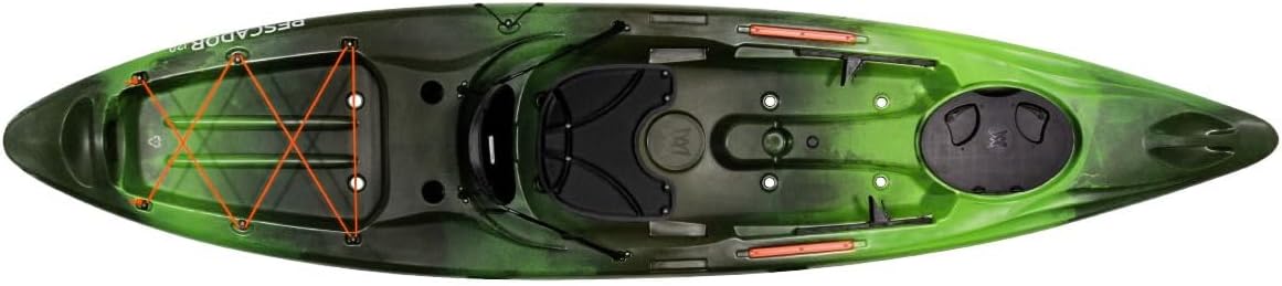 Perception Pescador 12 | Sit on Top Fishing Kayak with Front Storage Well | Large Rear Storage and Dual Rod Holders | 12′