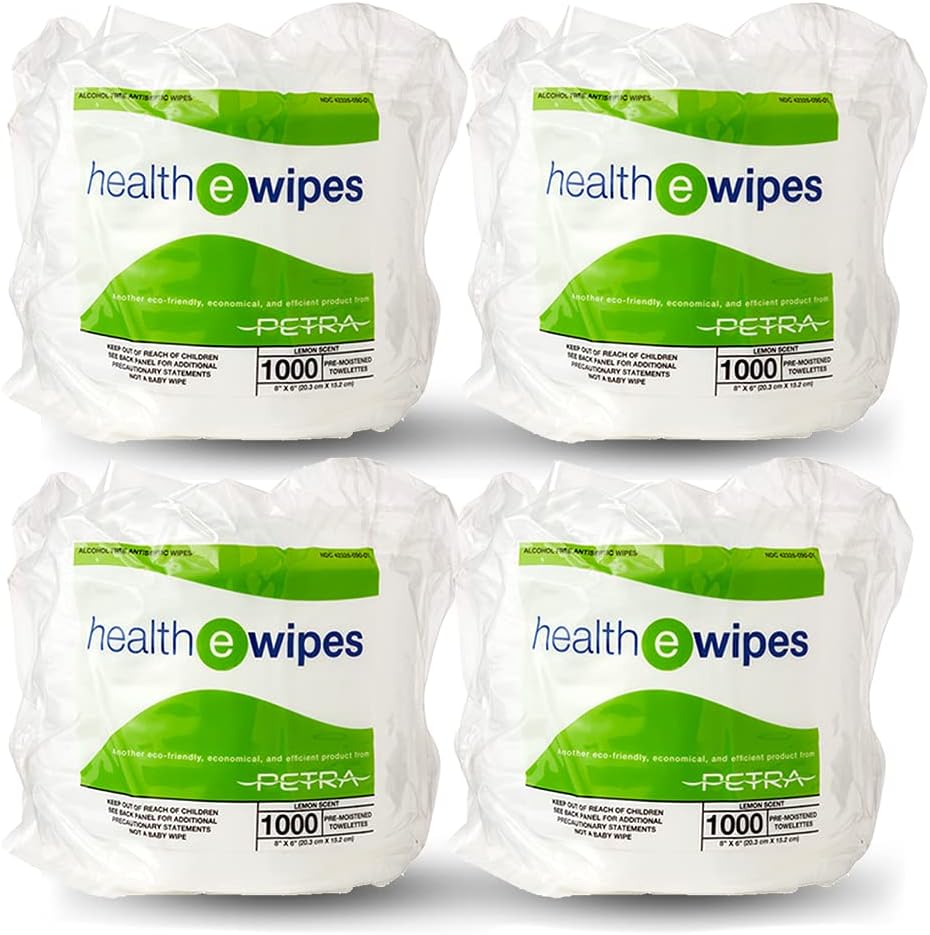 Antiseptic Heavy Duty Cleaning Wipes, Gym Equipment Wipes (4000/Roll | 4 Rolls/CSE) HealthEwipe Fitness Equipment Wipes