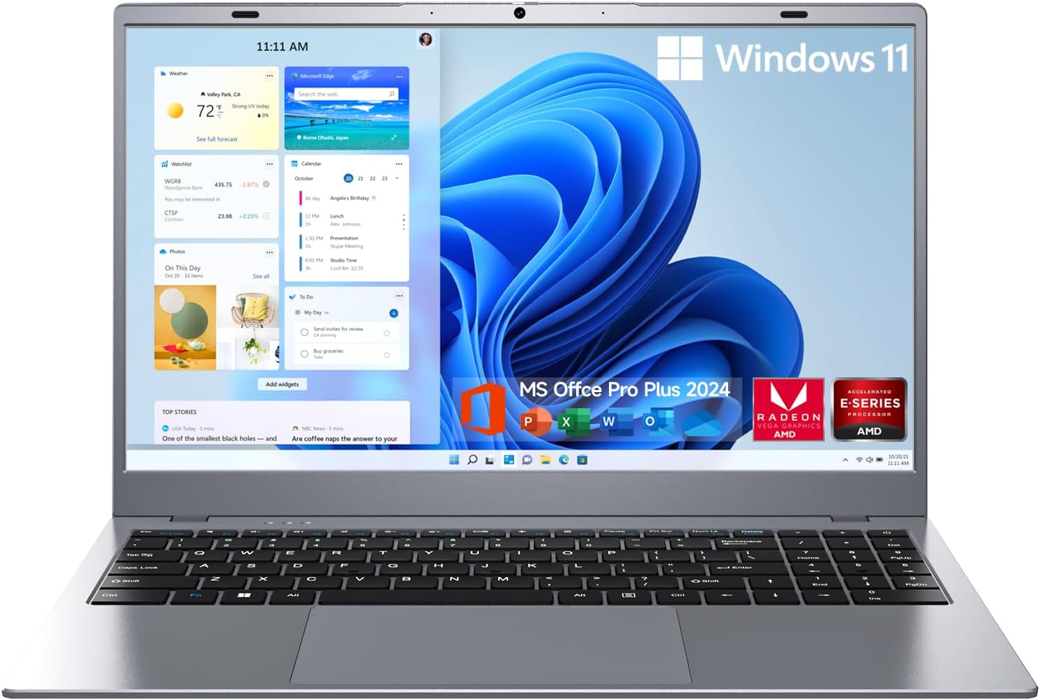 15.6 Inch Laptop-Computer, AMD 3020e(Beat N4020, Up to 2.6GHz), 8GB DDR4 256GB SSD (Exp. Up to 32GB + 2TB),1080P FHD IPS Display, Windows 11 Laptop with MS Office, Long Battery,Type-C, Laptops