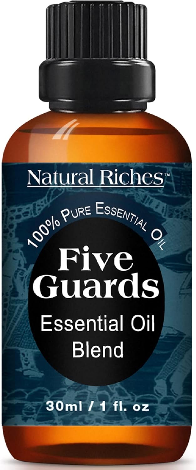 Natural Riches Five Guards Essential Oil Blend for Health Shield Aromatherapy with Clove Cinnamon Lemon Rosemary Eucalyptus Oil – 30ml