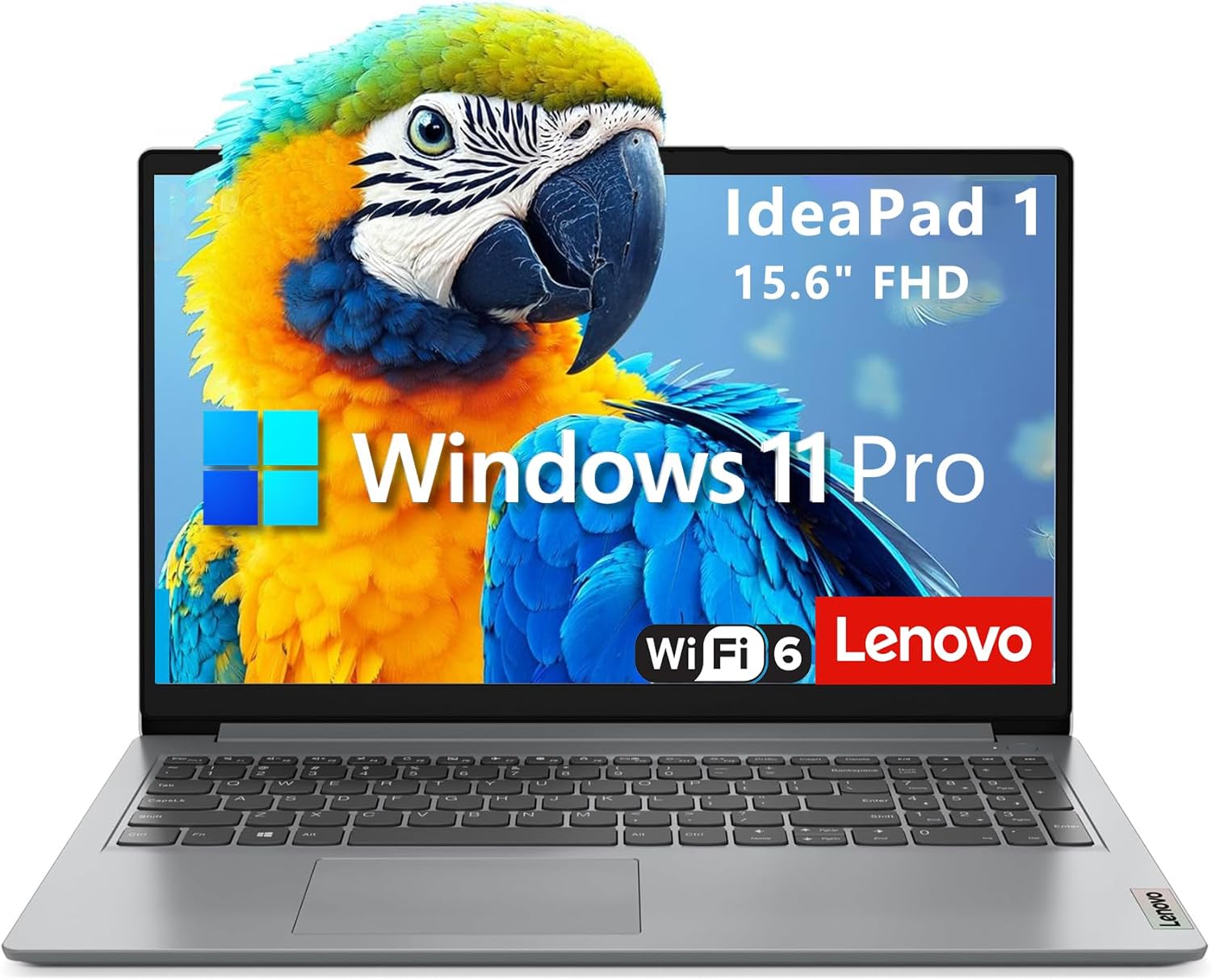 Lenovo IdeaPad 1 Laptop Computer for Business and Student, 15.6″ FHD Display, Intel Dual Core Processor, 16GB DDR4 RAM, 256GB PCIe SSD, WiFi 6, Bluetooth 5.2, Type-C, Grey, Windows 11 Pro, AZ-XUT