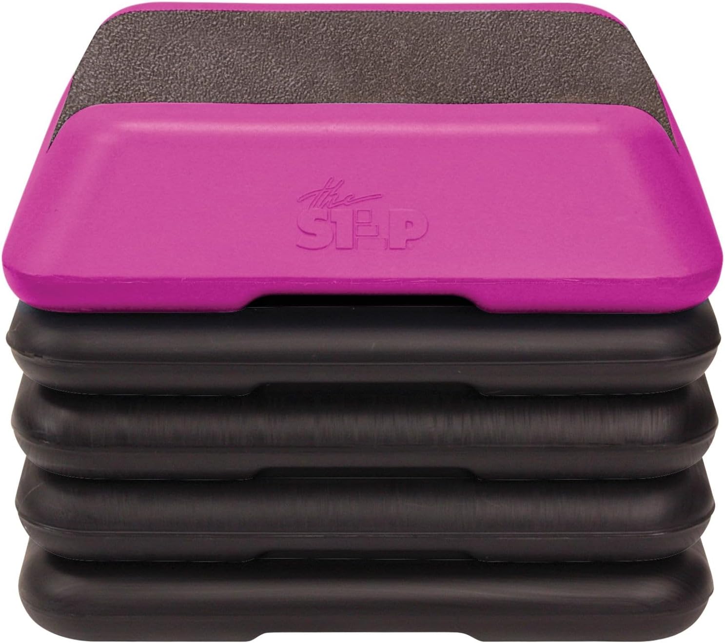 The Step Adjustable High Step Aerobic Platform with 4 Risers, Home Gym Workout Equipment, Fitness Exercise Equipment Made in the USA