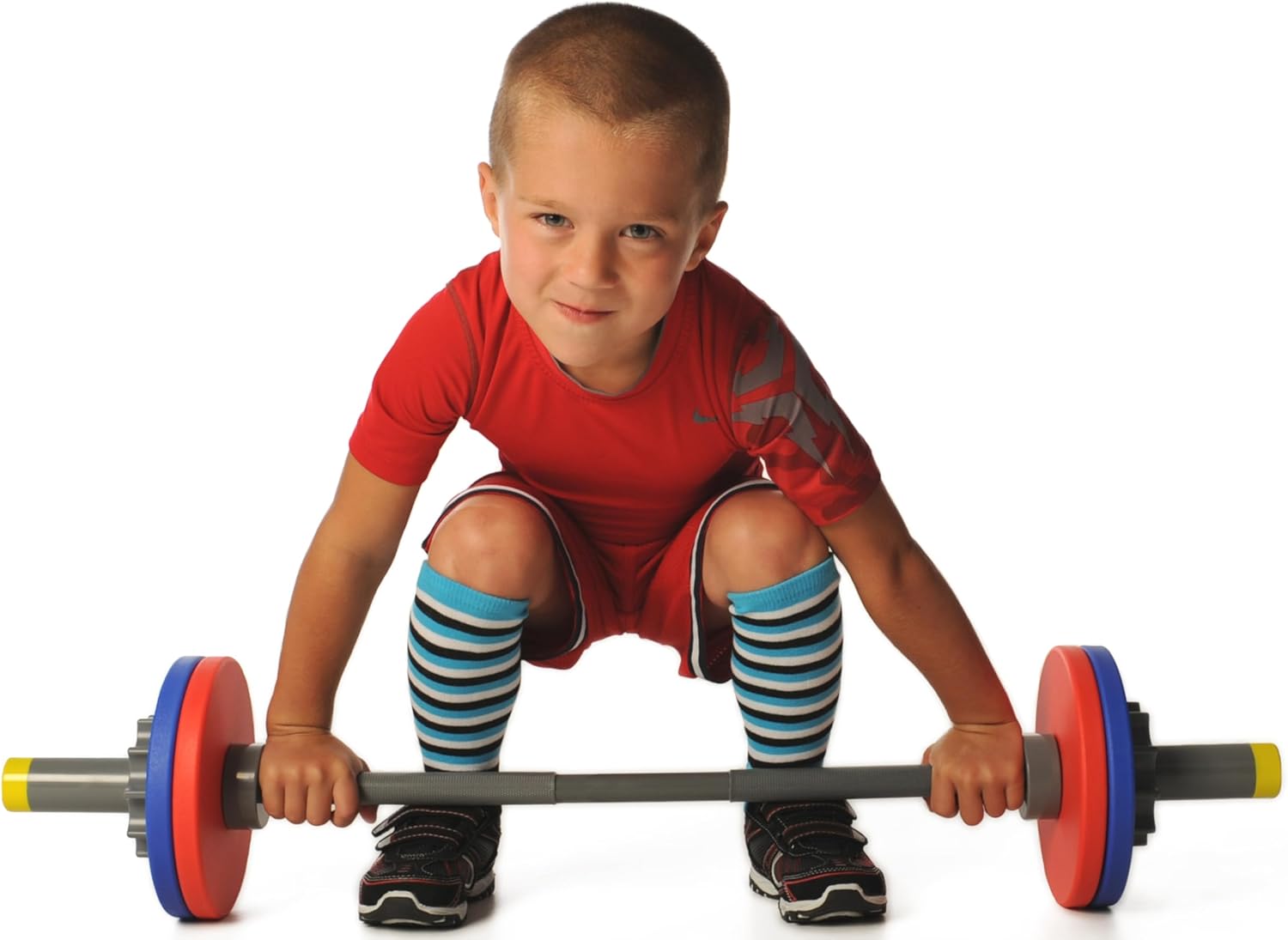 WOD Toys® Barbell Mini – Adjustable Barbell Toy Weight Set for Kids Fitness, Weightlifting and Power lifting – Safe, Durable Kids Gym Workout and Exercise Equipment for Toddlers and Children