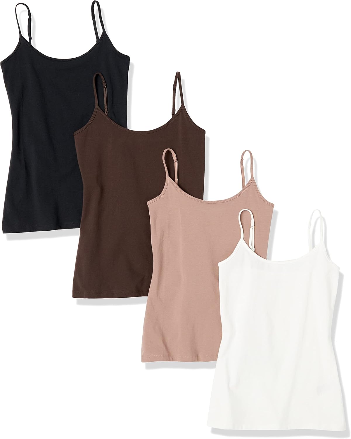 Amazon Essentials Women’s Slim-Fit Camisole, Pack of 4