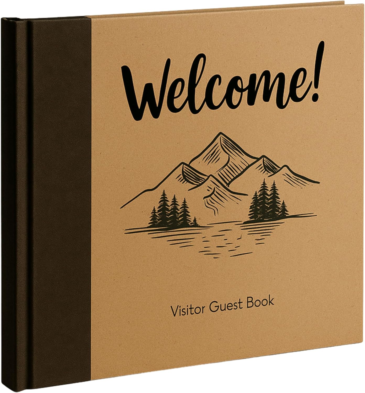 Paper ‘n Such Cabin Guest Book for Vacation Homes and Short Term Rentals -Kraft Hardcover – Airbnb Essentials for Hosts- Visitor Sign in Journal Guesthouse Welcome Log